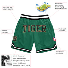 Load image into Gallery viewer, Custom Kelly Green Black-Old Gold Authentic Throwback Basketball Shorts