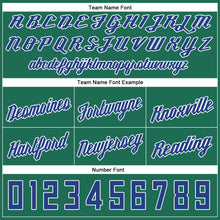 Load image into Gallery viewer, Custom Kelly Green Royal-White Authentic Throwback Basketball Shorts