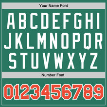 Load image into Gallery viewer, Custom Kelly Green Orange-White Authentic Throwback Basketball Jersey