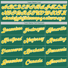 Load image into Gallery viewer, Custom Kelly Green White-Gold Authentic Throwback Basketball Jersey