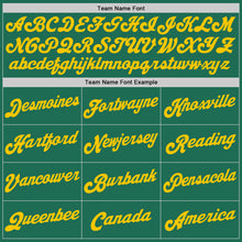 Load image into Gallery viewer, Custom Kelly Green Gold Authentic Throwback Basketball Jersey