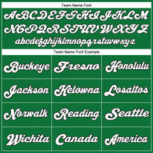 Load image into Gallery viewer, Custom Grass Green White-Black Mesh Authentic Throwback Football Jersey