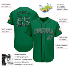 Load image into Gallery viewer, Custom Kelly Green Black-White Authentic Drift Fashion Baseball Jersey