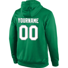 Load image into Gallery viewer, Custom Stitched Kelly Green White-Gray Sports Pullover Sweatshirt Hoodie