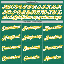 Load image into Gallery viewer, Custom Stitched Kelly Green White-Gold Sports Pullover Sweatshirt Hoodie