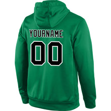 Load image into Gallery viewer, Custom Stitched Kelly Green Black-White Sports Pullover Sweatshirt Hoodie