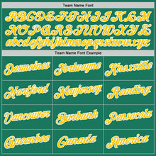 Load image into Gallery viewer, Custom Stitched Kelly Green Gold-White Sports Pullover Sweatshirt Hoodie