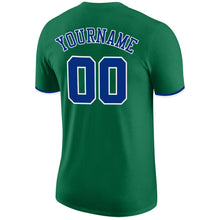 Load image into Gallery viewer, Custom Kelly Green Royal-White Performance T-Shirt