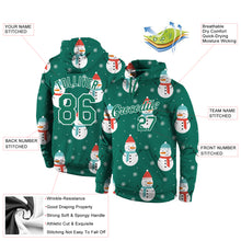 Load image into Gallery viewer, Custom Stitched Kelly Green Kelly Green-White Christmas 3D Sports Pullover Sweatshirt Hoodie