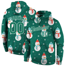 Load image into Gallery viewer, Custom Stitched Kelly Green Kelly Green-White Christmas 3D Sports Pullover Sweatshirt Hoodie