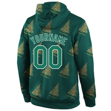 Load image into Gallery viewer, Custom Stitched Kelly Green Kelly Green-White Christmas 3D Sports Pullover Sweatshirt Hoodie