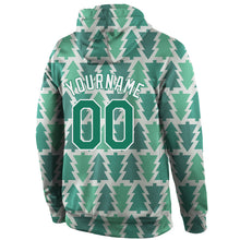 Load image into Gallery viewer, Custom Stitched Kelly Green Kelly Green-White Christmas 3D Sports Pullover Sweatshirt Hoodie