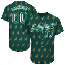 Load image into Gallery viewer, Custom Kelly Green Kelly Green-White Christmas 3D Authentic Baseball Jersey