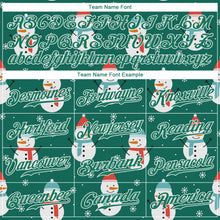 Load image into Gallery viewer, Custom Kelly Green Kelly Green-White Christmas 3D Authentic Baseball Jersey