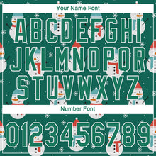Load image into Gallery viewer, Custom Kelly Green Kelly Green-White Christmas 3D Authentic Baseball Jersey