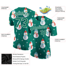 Load image into Gallery viewer, Custom Kelly Green Kelly Green-White Christmas 3D Performance T-Shirt