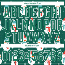 Load image into Gallery viewer, Custom Kelly Green Kelly Green-White Christmas 3D Performance T-Shirt