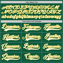 Load image into Gallery viewer, Custom Kelly Green White-Gold Authentic Baseball Jersey