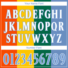 Load image into Gallery viewer, Custom Kelly Green Light Blue-White 3D Pattern Design Hawaii Coconut Trees Authentic Baseball Jersey