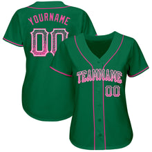 Load image into Gallery viewer, Custom Kelly Green Pink-White Authentic Drift Fashion Baseball Jersey