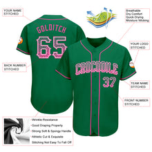 Load image into Gallery viewer, Custom Kelly Green Pink-White Authentic Drift Fashion Baseball Jersey
