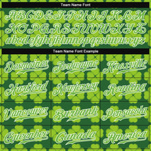 Load image into Gallery viewer, Custom Kelly Green Neon Green-White 3D Pattern Design Authentic St. Patrick's Day Baseball Jersey