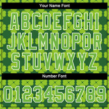 Load image into Gallery viewer, Custom Kelly Green Neon Green-White 3D Pattern Design Authentic St. Patrick's Day Baseball Jersey