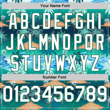 Load image into Gallery viewer, Custom Kelly Green White-Kelly Green 3D Pattern Hawaii Palm Trees Authentic Basketball Jersey