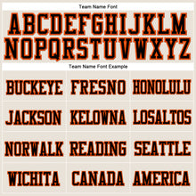 Load image into Gallery viewer, Custom City Cream Black-Orange Stitched Cuffed Knit Hat