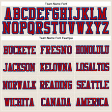 Load image into Gallery viewer, Custom City Cream Red-Royal Stitched Cuffed Knit Hat