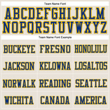 Load image into Gallery viewer, Custom City Cream Royal-Gold Stitched Cuffed Knit Hat