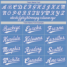 Load image into Gallery viewer, Custom Light Blue White-Royal Authentic Baseball Jersey