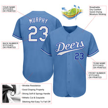 Load image into Gallery viewer, Custom Light Blue White-Royal Authentic Baseball Jersey