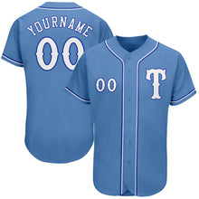 Load image into Gallery viewer, Custom Light Blue White-Royal Authentic Baseball Jersey