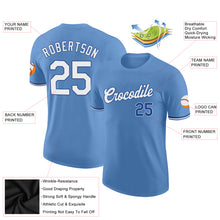 Load image into Gallery viewer, Custom Light Blue White-Royal Performance T-Shirt
