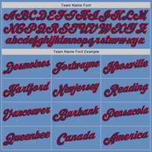 Load image into Gallery viewer, Custom Light Blue Red-Navy Authentic Throwback Rib-Knit Baseball Jersey Shirt