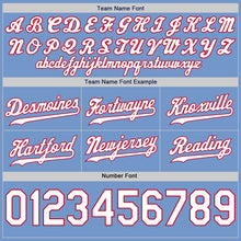 Load image into Gallery viewer, Custom Light Blue White-Red Authentic Throwback Basketball Shorts