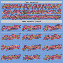 Load image into Gallery viewer, Custom Light Blue Camo-Pink Authentic Throwback Basketball Jersey