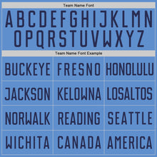 Load image into Gallery viewer, Custom Light Blue Navy Authentic Throwback Basketball Jersey