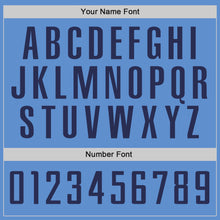 Load image into Gallery viewer, Custom Light Blue Navy Authentic Throwback Basketball Jersey