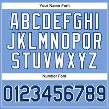 Load image into Gallery viewer, Custom Light Blue White Pinstripe Royal-White Authentic Baseball Jersey