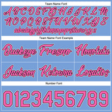 Load image into Gallery viewer, Custom Light Blue Pink-Black Authentic Throwback Basketball Shorts