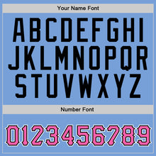 Load image into Gallery viewer, Custom Stitched Light Blue Pink-Black Sports Pullover Sweatshirt Hoodie