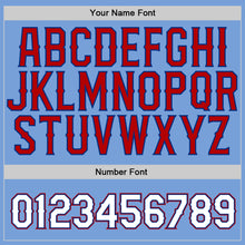 Load image into Gallery viewer, Custom Stitched Light Blue White-Red Sports Pullover Sweatshirt Hoodie