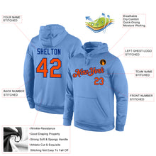 Load image into Gallery viewer, Custom Stitched Light Blue Orange-Royal Sports Pullover Sweatshirt Hoodie