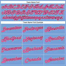 Load image into Gallery viewer, Custom Light Blue White Pinstripe Pink-Black Authentic Basketball Jersey