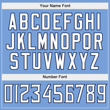 Load image into Gallery viewer, Custom Stitched Light Blue White-Navy Sports Pullover Sweatshirt Hoodie