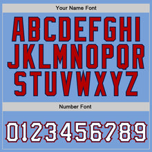 Load image into Gallery viewer, Custom Stitched Light Blue White-Red Sports Pullover Sweatshirt Hoodie