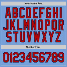 Load image into Gallery viewer, Custom Stitched Light Blue Red-Navy Sports Pullover Sweatshirt Hoodie