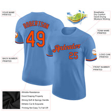 Load image into Gallery viewer, Custom Light Blue Orange-Royal Performance T-Shirt